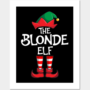 Blonde Elf Matching Family Christmas Posters and Art